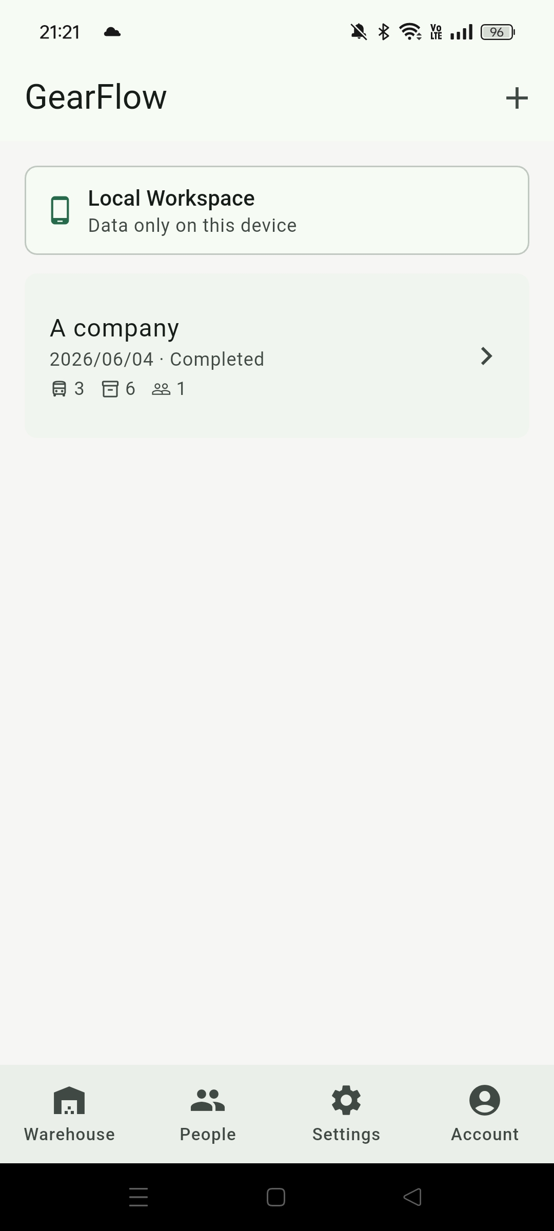 GearFlow 首頁與下方四個主要入口